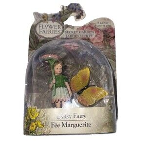 Flower Fairies Daisy Fairy Secret Garden with Fairy Flower and Yellow Butterfly